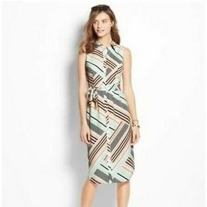 Ann Taylor Sleeveless Geometric Midi Dress, size 0P